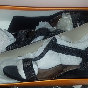 Studded, wedge sandal